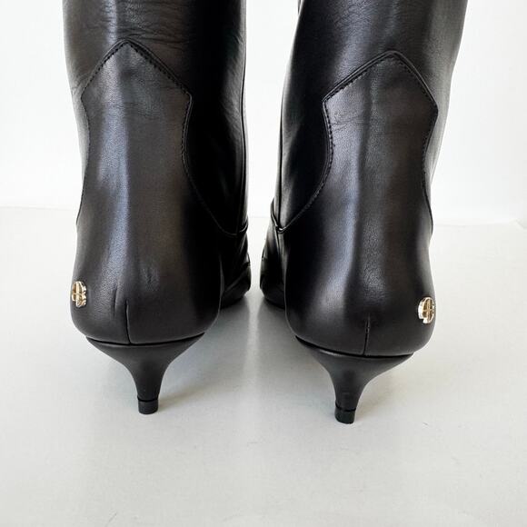 Anine Bing Rae Tall Leather Boots Kitten Heel Western Black 40 (US 10) - Picture 10 of 16